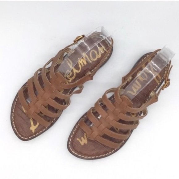 Sam Edelman NEW Garland Leather Caged Flat Sandals - Picture 4 of 6